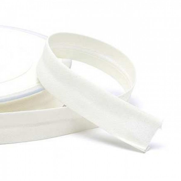 elastisches Schrägband 18 mm uni 02 creme