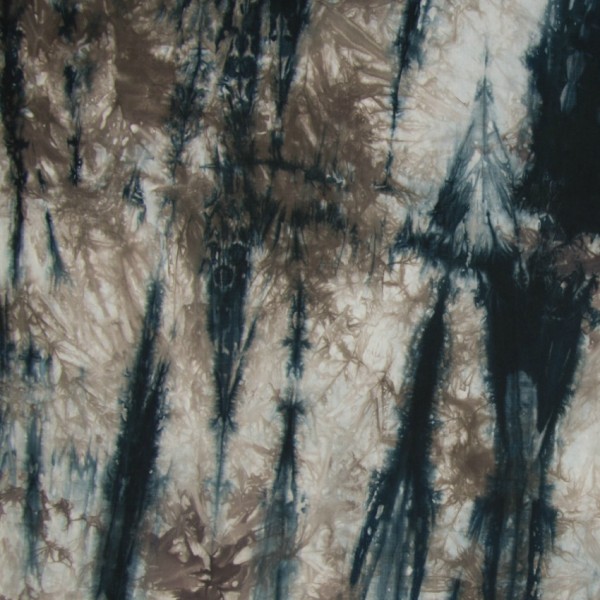 Viskose mit Batikmuster petrol