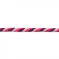 gedrehte Maxi-Kordel 12 mm mehrfarbig rosa/pink/lila gedrehte Maxi-Kordel 12 mm mehrfarbig rosa/pink/lila