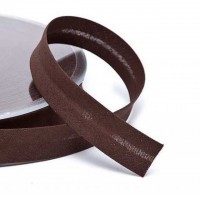 Schrägband elastisches 18mm uni dunkelbraun Schrägband elastisches 18mm uni dunkelbraun