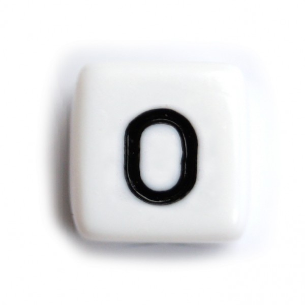 Kunststoffbuchstabenwürfel 10 mm einzeln O
