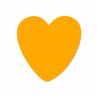 SALE Motivperle Herzchen vertikal mittelorange SALE Motivperle Herzchen vertikal mittelorange