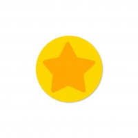 SALE Motivperle Sternchen-Scheibe horizontal sonne/mandarine SALE Motivperle Sternchen-Scheibe horizontal sonne/mandarine