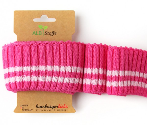 Cuff Me Cozy Stripes Grobstrick pink/hellrosa schmal