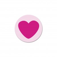 SALE Motivperle Herzchen-Scheibe horizontal pastellrosa/magenta SALE Motivperle Herzchen-Scheibe horizontal pastellrosa/magenta