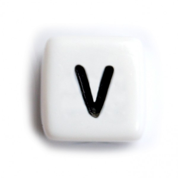 Kunststoffbuchstabenwürfel 10 mm einzeln V