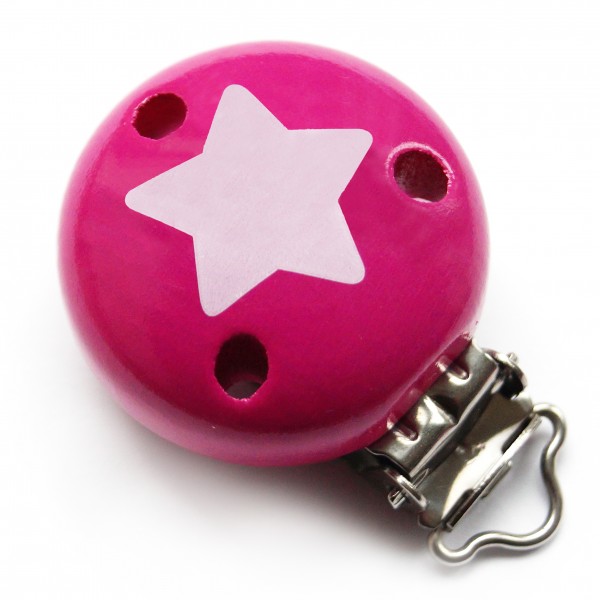 SALE Motivclip II Stern magenta/pastellrosa