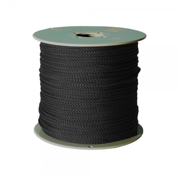 100 m Schnurrolle, 1,5 mm Durchmesser, schwarz