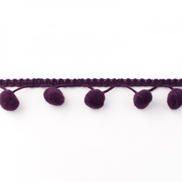 Pompomband Maxi 2,5cm violett