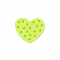 SALE Motivperle Mini-Tupfenherz horizontal lemon/apfel SALE Motivperle Mini-Tupfenherz horizontal lemon/apfel