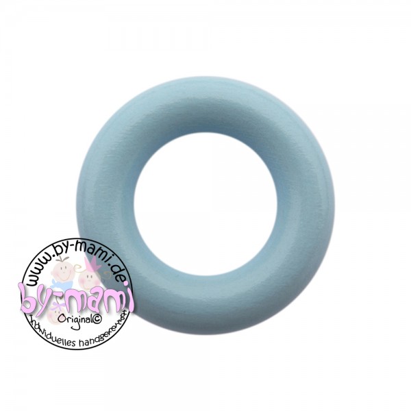 SALE Holzring 36 mm ohne Bohrung babyblau