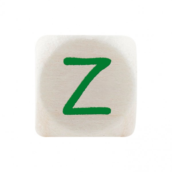 teilweise B-Ware (Holz nachgedunkelte oder Druck nicht perfekt) Premiumbuchstabe 10 mm grün Z