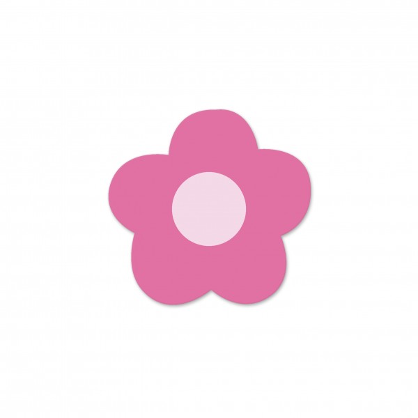 Motivperle Mini-Blume horizontal pink/babyrosa