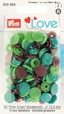 Prym Love Druckknöpfe 'Color Snaps' grün/hellgrün/braun