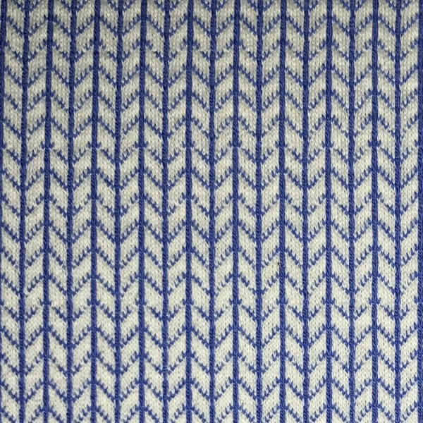 Jacquardjersey Knit Knit Summer Edition creme/blau (GOTS) by Albstoffe und Hamburger Liebe