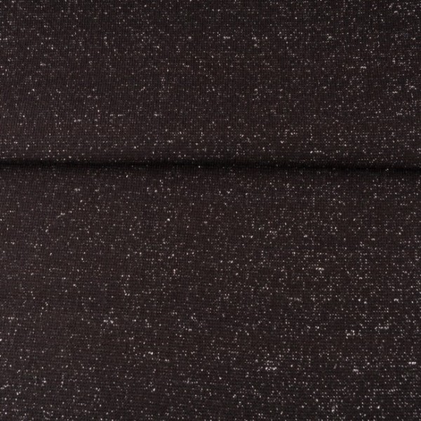 Glitzerbündchen uni schwarz