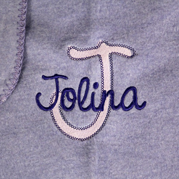 Kuscheldecke in flieder ohne Bestickung