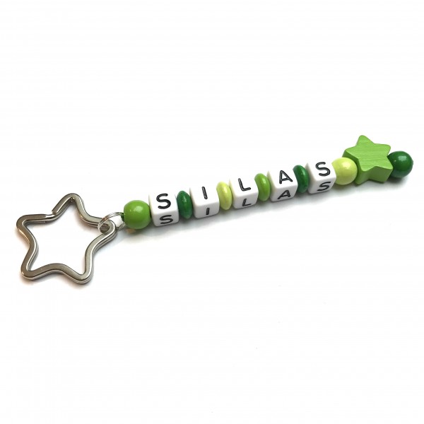 Schlüsselanhänger mit Wunschname (Modell Silas)