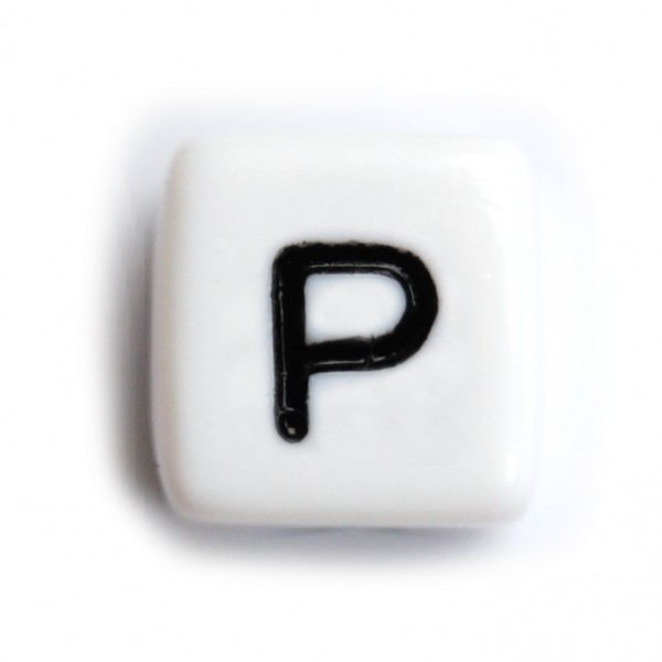 Kunststoffbuchstabenwürfel 10 mm einzeln P