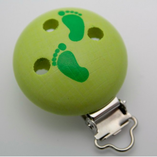 Sale Motivclip I Füsschen lemon/apfelgrün