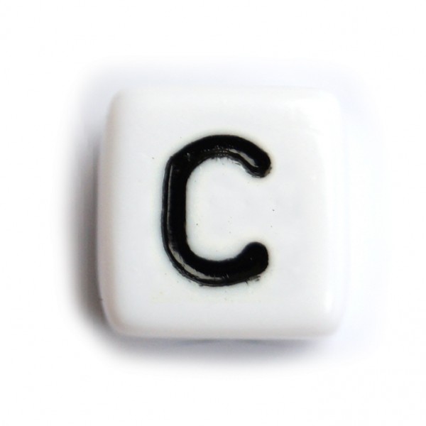 Kunststoffbuchstabenwürfel 10 mm einzeln C