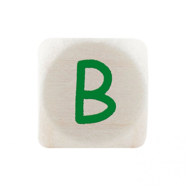 teilweise B-Ware (Holz nachgedunkelte oder Druck nicht perfekt) Premiumbuchstabe 10 mm grün B
