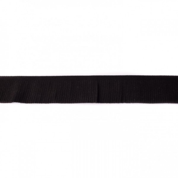 Fransenband Kunstleder 3 cm schwarz