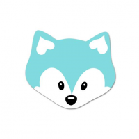 SALE Motivperle Mini-Fuchs vertikal helltürkis SALE Motivperle Mini-Fuchs vertikal helltürkis