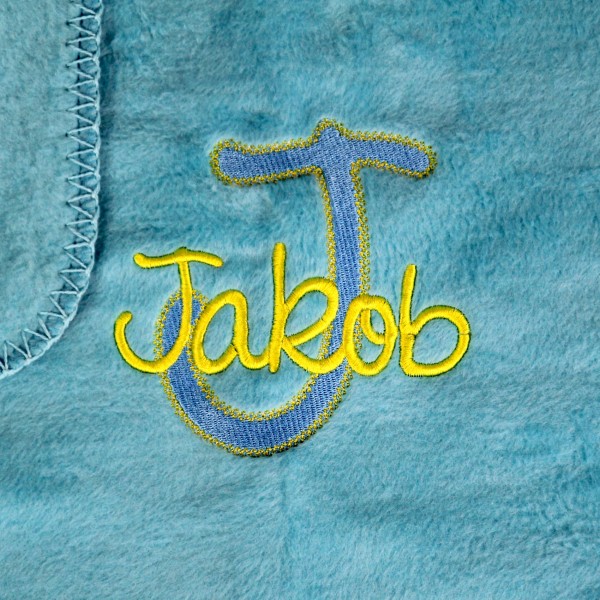 Kuscheldecke in türkis ohne Bestickung