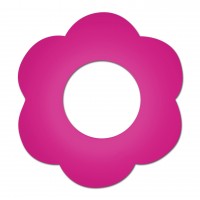 SALE Motivperle Blume gross horizontal magenta SALE Motivperle Blume gross horizontal magenta