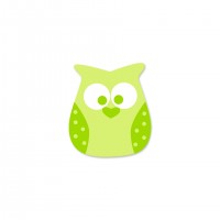 SALE Motivperle Eule horizontal lemon/apfelgrün SALE Motivperle Eule horizontal lemon/apfelgrün