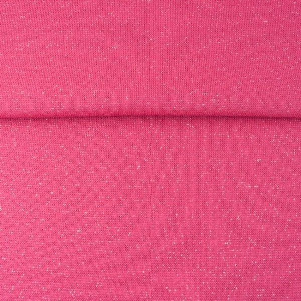 Glitzerbündchen uni pink