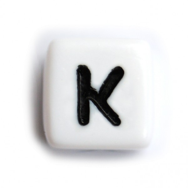 Kunststoffbuchstabenwürfel 10 mm einzeln K