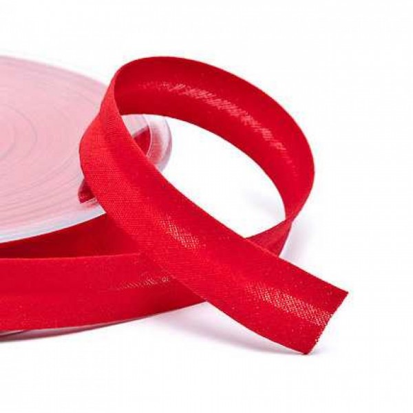 Schrägband elastisches 18mm uni rot