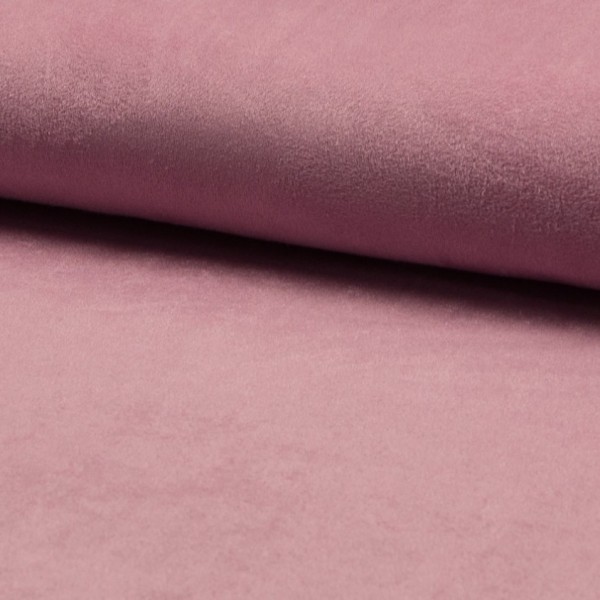 Reststück 80cm Wildlederjerseyimitat Klassik altrosa