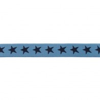 Gummiband Sterne 20 mm jeansblau/marine