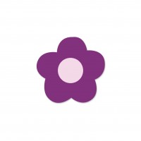 SALE Motivperle Mini-Blume horizontal violett/babyrosa SALE Motivperle Mini-Blume horizontal violett/babyrosa