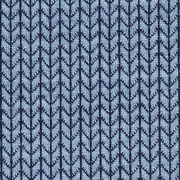 Jacquardjersey Knit Knit taubenblau/marine (GOTS) by Albstoffe und Hamburger Liebe