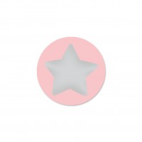 SALE Motivperle Sternchen-Scheibe horizontal hellrosa/silber SALE Motivperle Sternchen-Scheibe horizontal hellrosa/silber