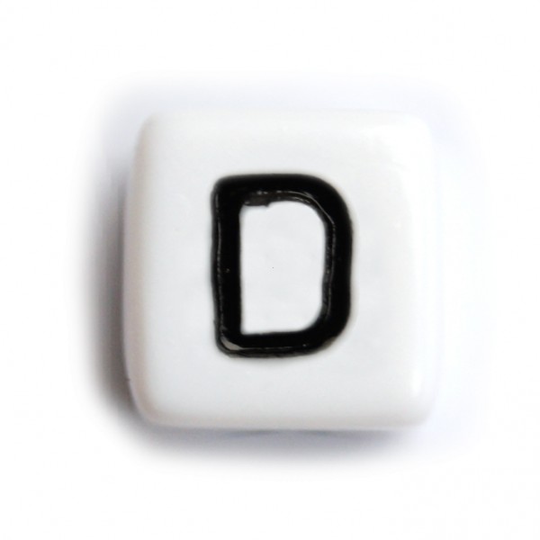 Kunststoffbuchstabenwürfel 10 mm einzeln D