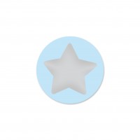 SALE Motivperle Sternchen-Scheibe horizontal aqua/silber SALE Motivperle Sternchen-Scheibe horizontal aqua/silber