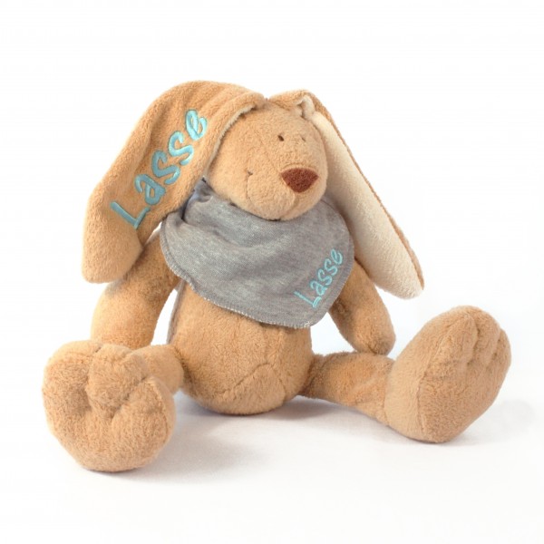 DEAL Hase und Halstuch mit Wunschname (Modell Lasse)