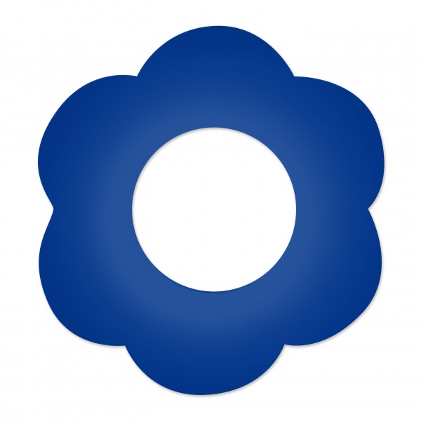Ausverkauf Motivperle Blume horizontal dunkelblau