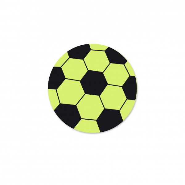SALE Motivperle Fussball horizontal lemon/schwarz