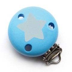 SALE Motivclip II Stern skyblau/silber