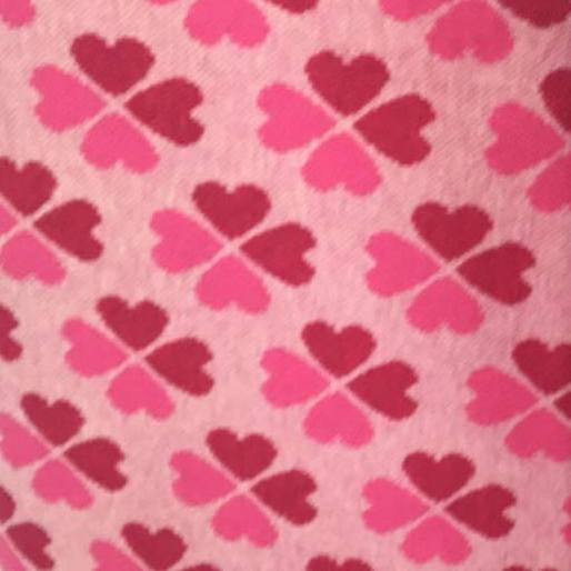 Jacquardjersey Tender Kiss - Kleeherzen rosa/pink, Hamburger Liebe by Albstoffe