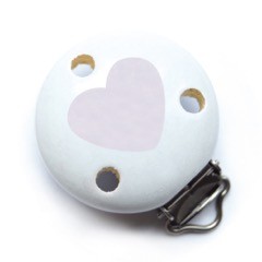 Sale Motivclip II Herz schnee/pastellrosa