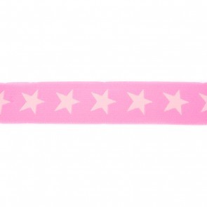 Gummiband Sterne 40 mm rosa/babyrosa
