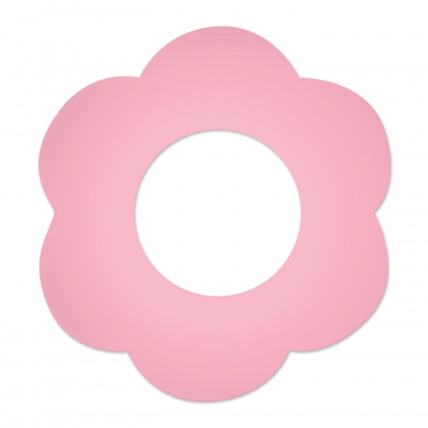 Ausverkauf Motivperle Blume gross horizontal mittelrosa