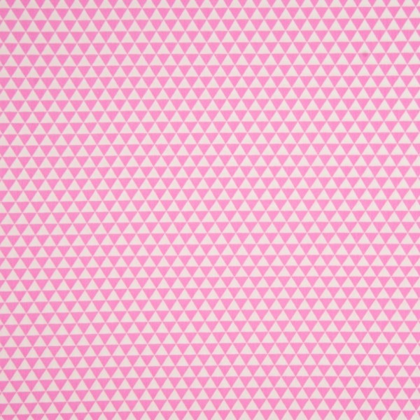 Reststück 60cm Cotton Poplin mit dreieckiger Musterung in rosa